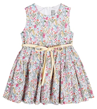 Baby floral tiered cotton dress | Il Gufo