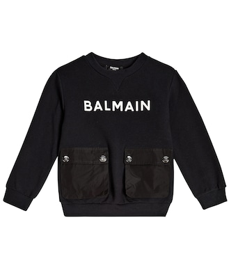 Logo cotton sweatshirt | Balmain Kids