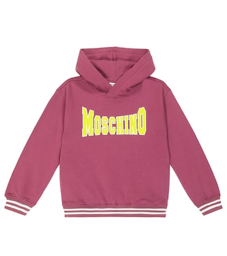 Logo cotton jersey hoodie | Moschino Kids