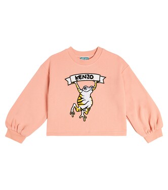 Embroidered cotton-blend sweatshirt | Kenzo Kids