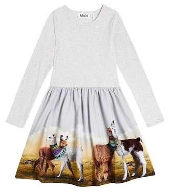 Credence printed cotton-blend jersey dress | Molo