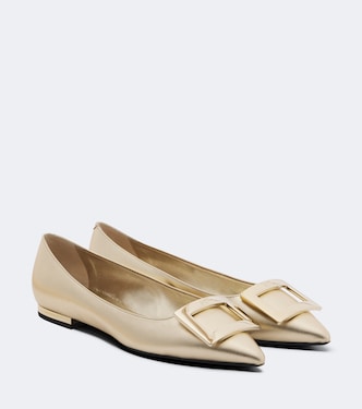 Ballerinas Gommettine aus Metallic-Leder | Roger Vivier
