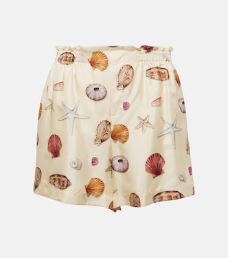 High-rise printed silk shorts | Chloé