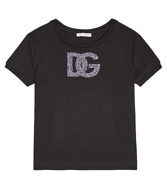 DG embellished cotton jersey T-shirt | Dolce&Gabbana Kids