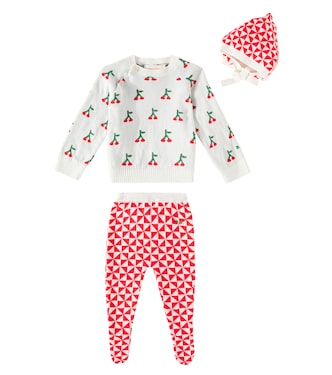 Baby Cherry sweatshirt, pants, and hat set | Bobo Choses