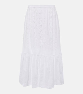 Amelia cotton midi skirt | Velvet