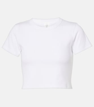 Kelly cropped cotton jersey T-shirt | Leset