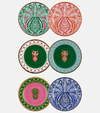 Pineapple set of 6 dessert plates | La DoubleJ