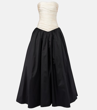 Strapless mikado and taffeta gown | Marmar Halim