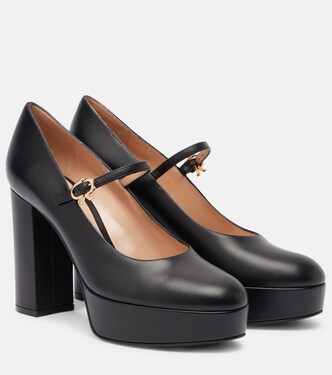 Leather platform Mary Jane pumps | Gianvito Rossi