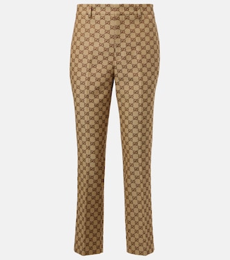 Cotton-blend straight pants | Gucci