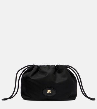 Reversible leather-trimmed pouch | Burberry