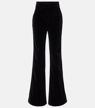 Cotton velvet wide-leg pants | Costarellos