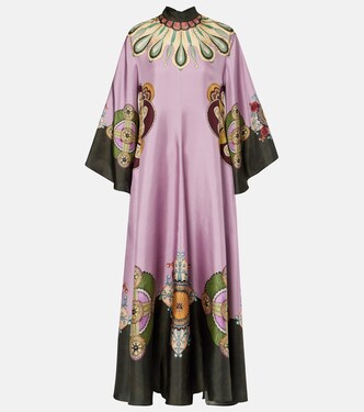 Magnifico printed silk twill kaftan | La DoubleJ