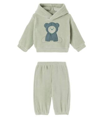 Baby embroidered hoodie and sweatpants set | Il Gufo