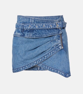 Siyen wrap cotton denim miniskirt | Isabel Marant