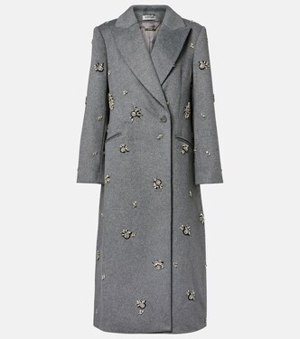 Manteau Gianni en laine mélangée à ornements | Simkhai