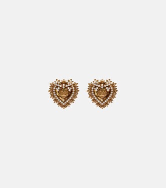 Devotion embellished clip-on earrings | Dolce&Gabbana