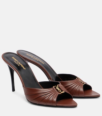 Babylone Cassandre 90 leather mules | Saint Laurent