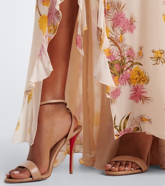 Miss Z 100 leather sandals in beige - Christian Louboutin | Mytheresa