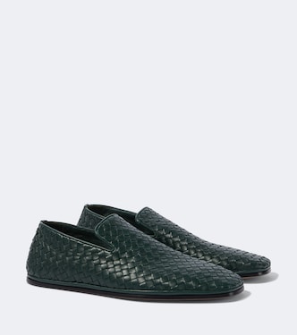 Palazzo Intrecciato leather loafers | Bottega Veneta