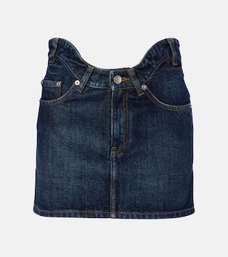 Curved denim miniskirt | Jean Paul Gaultier