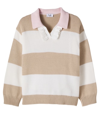Striped cotton polo sweater | Il Gufo