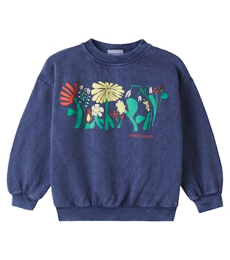 Floral cotton fleece sweatshirt | Bobo Choses