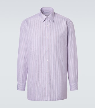 Striped cotton poplin shirt | Charvet