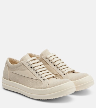 DRKSHDW Vintage绒面革边饰帆布运动鞋 | Rick Owens