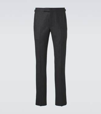 Schmale Hose aus Wollflanell | Thom Sweeney