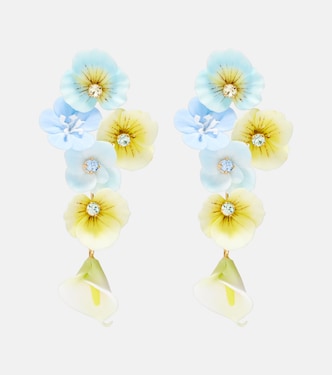 Anarosa embellished floral drop earrings | Jennifer Behr