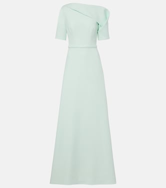 Stephanie draped crêpe gown | Safiyaa