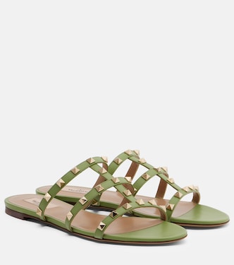 Rockstud皮革凉鞋 | Valentino Garavani