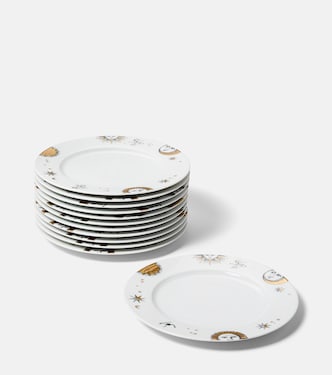 Astronomici set of 12 porcelain dinner plates | Fornasetti