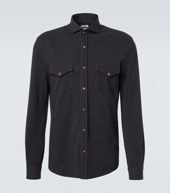 Giacca camicia in cotone | Brunello Cucinelli