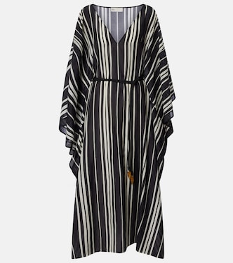 Striped cotton and silk kaftan  | Tory Burch