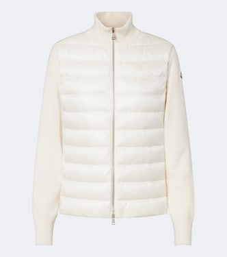 Cardigan en laine à empiècements matelassés | Moncler