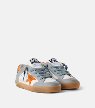 Super Star suede-trimmed leather sneakers | Golden Goose Kids