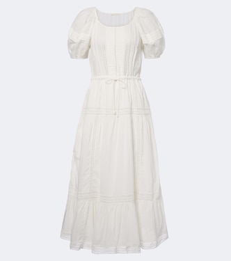 Isolde embroidered tiered cotton midi dress | Ulla Johnson