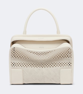 Amazona 180 Medium woven leather top-handle bag | Loewe
