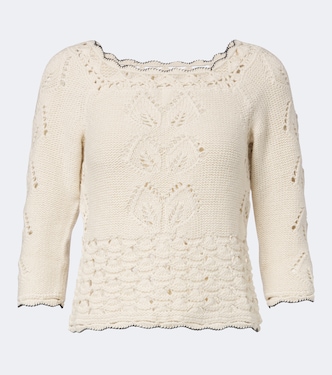 Lua pointelle cotton and wool sweater | Marant Etoile