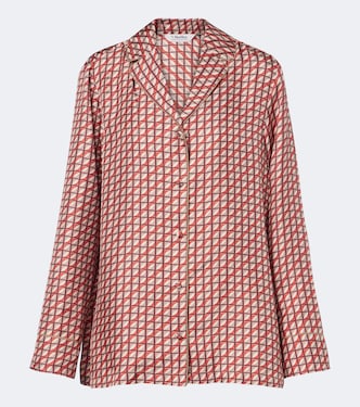 Bedrucktes Pyjamahemd aus Seidentwill | 'S Max Mara