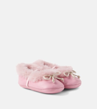 Baby Shearling-lined leather ballet flats | PèPè