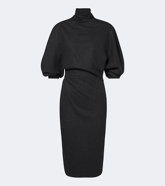 Harlin wool and cashmere midi dress | Khaite