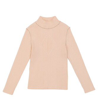 Ribbed-knit mock neck sweater | Chloé Kids
