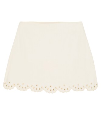 Scalloped wool-blend skirt | Chloé Kids