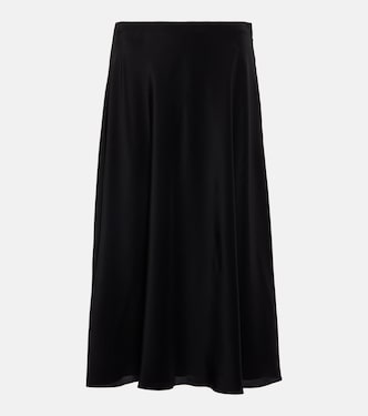 Medela silk satin midi skirt | The Row
