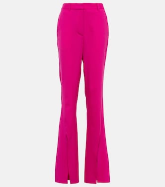 Pantalon évasé à taille mi-haute en laine mélangée | Giuseppe di Morabito