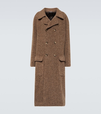 Double-breasted alpaca-blend coat | Dolce&Gabbana